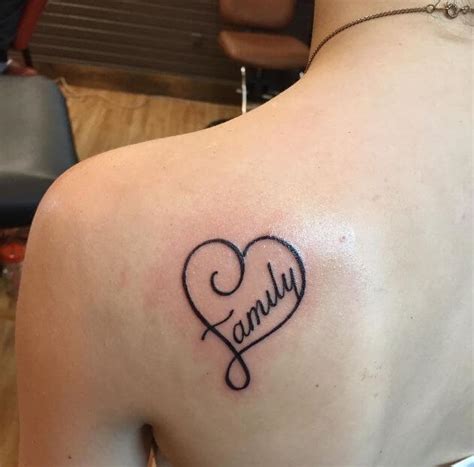 family heart tattoo